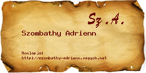 Szombathy Adrienn névjegykártya